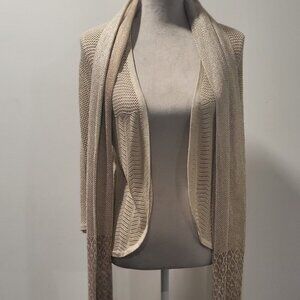 Thalia and Sodi Creamy Gold Sweater with Tags Size Medium (Free Scarf included)
